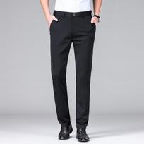Drip Ice Silk Casual Pants for Men, Soft and Cool, Business Stretch Pants for Men, Western Pants 29 juoda