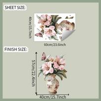 Simuliacija Trimatė vaza Miegamasis Svetainė Darbo kambarys Namai Sienos fonas Pagražinimas Dekoracija Sienų lipdukai 40*60cm/fun-e247