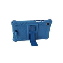 Soft Silicone Kids Safe Kickstand Tablet Case For Samsung Galaxy Tab A9 8.7inch X110 X115 X117 Shockproof Cover Funda Tab A9 8.7inch mėlyna