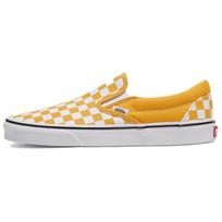 Vans Slip-On Color Theory Checkerboard Classics Comfortable Non-Slip Durable Low-Top Skate Shoes Men sneakers Yellow VN000BVZLSV1 43