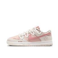 Nike Dunk Pink Mist Star Abrasion Resistant Slip Resistant Low top Skateboard Shoes Unisex Beige Pink IM6572-603(Team2099-) 36.5