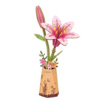 3D Wooden Puzzle Flowers Bouquet Wooden Bloom Craft Model Kits Eternal Flowers Romantic Gift for Birthday Mother's Day