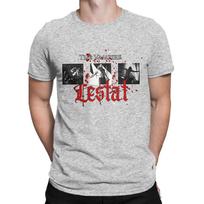 Men T-Shirts The Vampire Lestat Vintage Pure Cotton Tees Short Sleeve  T Shirts Crewneck Tops Unique S pilka spalva