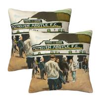 Plymouth Argyle 2 Pcs Square Pillowcase Pillow Cover Cushion Zip Decorative Comfort Throw Pillow For Home Living Room Peach skin 18*18(CM)-2Pcs