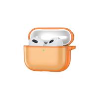 Candy Color TPU Anti-drop Earphone Case For AirPods Pro 3 Pro 2 AirPods 4 Wireless Bluetooth Earphone Accessories Hard Cover For AirPods Pro 3 oranžinė