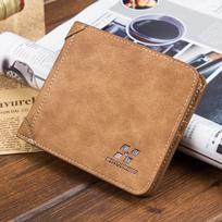 Vyriška piniginė Odinė „Billfold“ plona „Hipster“ kreditinių kortelių / ID laikikliai monetų piniginės Prabangi verslo sulankstoma piniginė ruda
