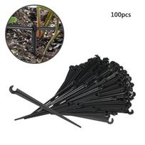 100 dalių lašelinio drėkinimo pagalbiniai kuolai gėlynams ir žolynams 100pcs black