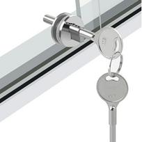 Storage Cabinets Display Case Keys Sliding Glass Door Lock Chrome Finish 1pcs