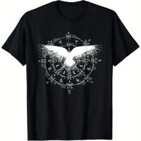 Norse Mythology Odin Raven Compass Vegvisir Rune TShirt 100 Cotton ONeck Short Sleeve Summer Casual Mens Tshirt Streetwear S