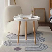 Modern Solid Wood Legs Coffee Table Living Room Sofa Side Table Bedroom Round Coffee Table Living Room Furniture Decoration balta
