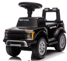 Vaikiškas paspiriamasis automobilis Stumiamasis Vaikams Vienerių Metukų Sandėliukas LED Ford Raptor Juodas Sun Baby