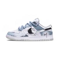 Nike Dunk Kawa Slip Resistant Low top Skateboard Shoes Men's White Blue DD1391-103(Team1068-) 39