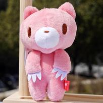 12cm Rožinis niūrus meškiukas pliušinis mielas žiaurus meškiukas lėlė raktų pakabukas krepšiui piniginei pakabukas Kawaii japoniškas anime kolekcinis daiktas dovana white