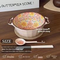 Yuzu Dandelion Ceramic Handle Bowl