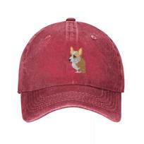 Corgi PupCap Baseball Cap Rugby Bobble Hat Luxury Hat birthday GirlS Hats Unisexs