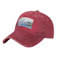 Bay of Uri Brunnen from Switzerland  Sketchbook by John Singer Sargent with Color Enhanced Baseball Cap
