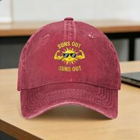 Suns Out Guns Out Gym Workout Beach Summer Sun Baseball Cap  Unisex Women Custom DIY Trucker Hat Spring Stylish Kpop Baseball Caps One Size