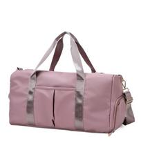 Multi-functional Travel Luggage Bag Short Distance Gym Shoulder Bag Nylon Duffle Bag  Fitness rožinė