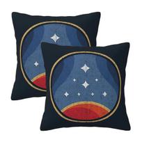 Starfield Gaming Desk 2 Pcs Square Pillowcase Pillow Cover Cushion Decor Comfort Throw Pillow For Home Living Room Peach skin 18*18(CM)-2Pcs
