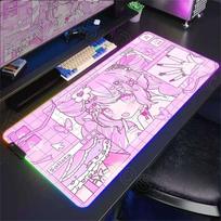 RGB New Large Cute Girl Cartoon Mouse Pad Non-Slip Rubber Office Decoration Mousepad Kawaii Anime Desk Mat Room Rug Keyboard Pad RGB600x300x3mm
