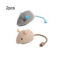 Random Color Interactive for Kitten Soft Catnip Toy Fake Mice Simulated Mouse Cats Training Toy random color