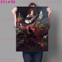 Raganų šabas ir vaiduokliai veidrodyje „Witnage Wall Art Print Witch Scarecrow Retro Plakatas ir spaudinys“ Pradžia 21cm×30cm NoFrame