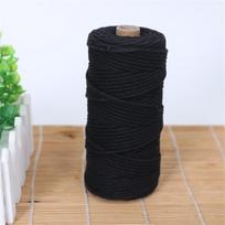 4mm spalvotas medvilninis virvės DIY rankomis austas gobelenas dekoravimo medžiaga virvės žymeklis virvė spalvotas medvilninis virvės 100m One Size juoda