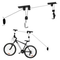 Wiltec Dviračio keltuvo atrama 20 kg, 77 x 45 mm / 84 x 250 mm, Dviračio laikiklis, Sandėliavimo stelažas garažui, Lubų keltuvas balta