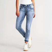 Ladies' Jeans Are Casual, Fashionable, Slim Fit, Elastic, Slimming, Versatile, Embroidered Jeans, And Small Leg Pants L tamsiai mėlyna spalva