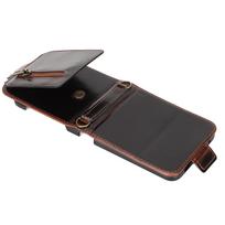 Multifunction Wallet Case with Card Holder for Z Flip 3 Folding Phone Leather Cover Mobile Phone Accessory Brown