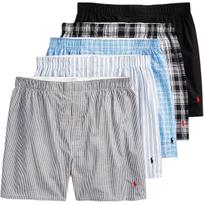 Polo Ralph Lauren Woven Cotton Boxer Briefs Five-Pack Men underwear 649302 XXL gray