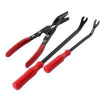 3Pcs Clip Removal Plier with   Remover Tool, for Removing Car Door Panel and   Clips black