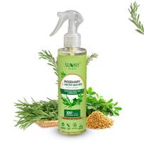 Sunny Herbals 100% grynas rozmarino ir meti vandens plaukų lakas 200 ml | Natūrali plaukų augimo ir nepaklusnių plaukų kontrolė