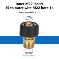 1Pcs M22-14mm/15mm to 3/8 and 1/4 Inch Spray Sprinkler Quick Connector  Home Garden Accessory Style 8