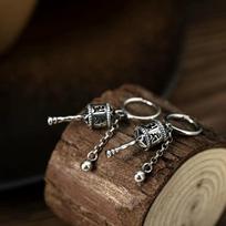 Retro Prayer Wheel Earrings Six-Word Mantra Dangle Earrings For Women Spiritual Chakras Jewelry Good Luck Gift one size
