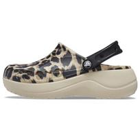 Crocs Baya Platforminiai Mediniai Batai Gyvūnų Rašto EVA Patogūs Mediniai Batai Moteriški Mediniai Batai Leopardų Rašto 208712-90L 34-35
