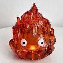 Calcifer Flame Five Colored Luminous Anime Figure Fire Devil Miyazaki Model Ornament Collectible Doll Toy Christmas Gift