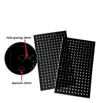 Juoda Akrilo Perforuota Plokštė Storas Organinis Stiklas Perforuota Plokštė „Pasidaryk Pats“ Rankų Darbo Apdorojimas Saugojimo Pertvara Namų Saugojimui Stalo Vitrina 10x10cm Thick 2mm 5pcs juoda