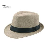 Šiaudinė skrybėlė Unisex Elegantiška pintos plačios briaunos UV Panama Apsauga Mados aksesuarai Saulė juoda