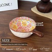 Pomelo Dandelion Ceramic Handle Baking & Salad Bowl
