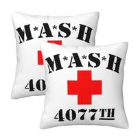Mash 4077 2 Pcs Square Pillowcase Pillow Cover Cushion Zip Decorative Comfort Throw Pillow For Home Living Room Peach skin 18*18(CM)-2Pcs