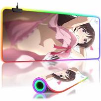 Anime R_Rent A G_Girlfriend Large Non-slip Mouse Pad LED Backlit Chizuru Ichinose RGB Mousepad Overwatched Gaming Keyboard Mat RGB 300x600x3mm