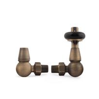 HOPERADS Antikvarinio žalvario kampinis Klasikinis tradicinis termostatinis radiatoriaus vožtuvas Ketaus radiatorius (Brass,High Pressure&1/2 in) žalvaris