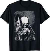 Scary Satanic Priest Grim Reaper Lucifer Occult Gothic Unisex T-Shirt S