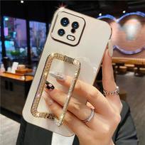 „Redmi Note 13 Pro Plus Note13 Pro 4G 12S 12 Pro+plus Candy Color“ galvanizuoto TPU silikono galinių dėklų padengtas krištolinis deimantinis telefono laikiklio dangtelis For redmi note 13 pro 4G balta