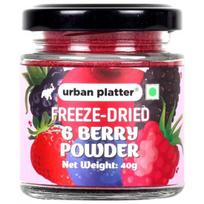 urban platter Freeze-Dried 6 Berry Powder, 40G / [Blueberry, Mulberry, Cherry, Raspberry, Strawberry And Blackberry], 0.04 Kg