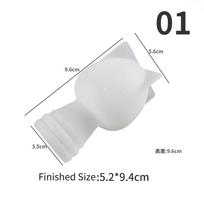 3D Mushroom Shape Candle Mold DIY Silicone Candle Making Mold Aroma Soy Wax Handmade Soap Mould Kitchen Chocolate Baking Mold šviesiai žalios spalvos