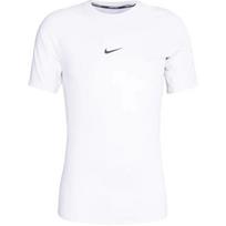 Nike Pro Letter Print Logo Fitted Workout Short Sleeve T-Shirt Men Tops White FB7932-100 M