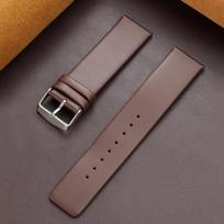 12/14/16/18/19/20/21/22/24mm Brown Black Genuine Leather Straps Soft Matte Cowhide Bracelets Universal Watch Band for Men Women 12mm