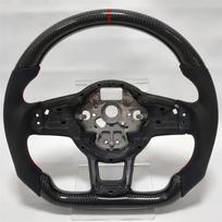 The Volkswagen Tiguan Golf 7 7.5 GTI GTE GLI 2013-2019 steering wheel has been replaced with a brand new carbon fiber and leather steering wheel. leather （No airbag ） juoda